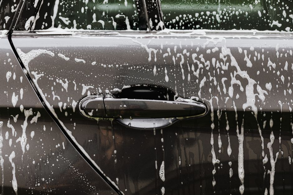 Thick foam applied during an express wash